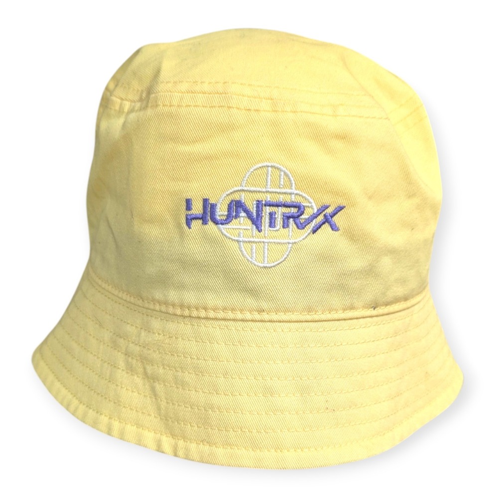 Netflix K-Pop Demon Hunters Yellow Bucket Hat Huntrx Embroidered Cotton One Size